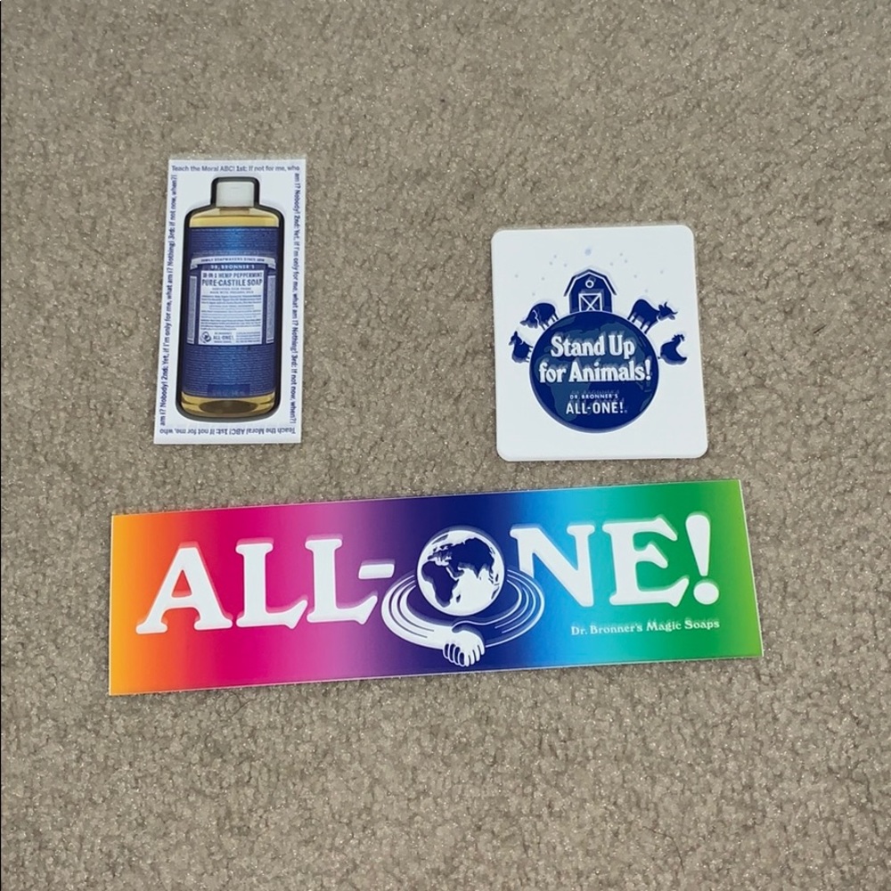 3 Dr.Bronners Stickers